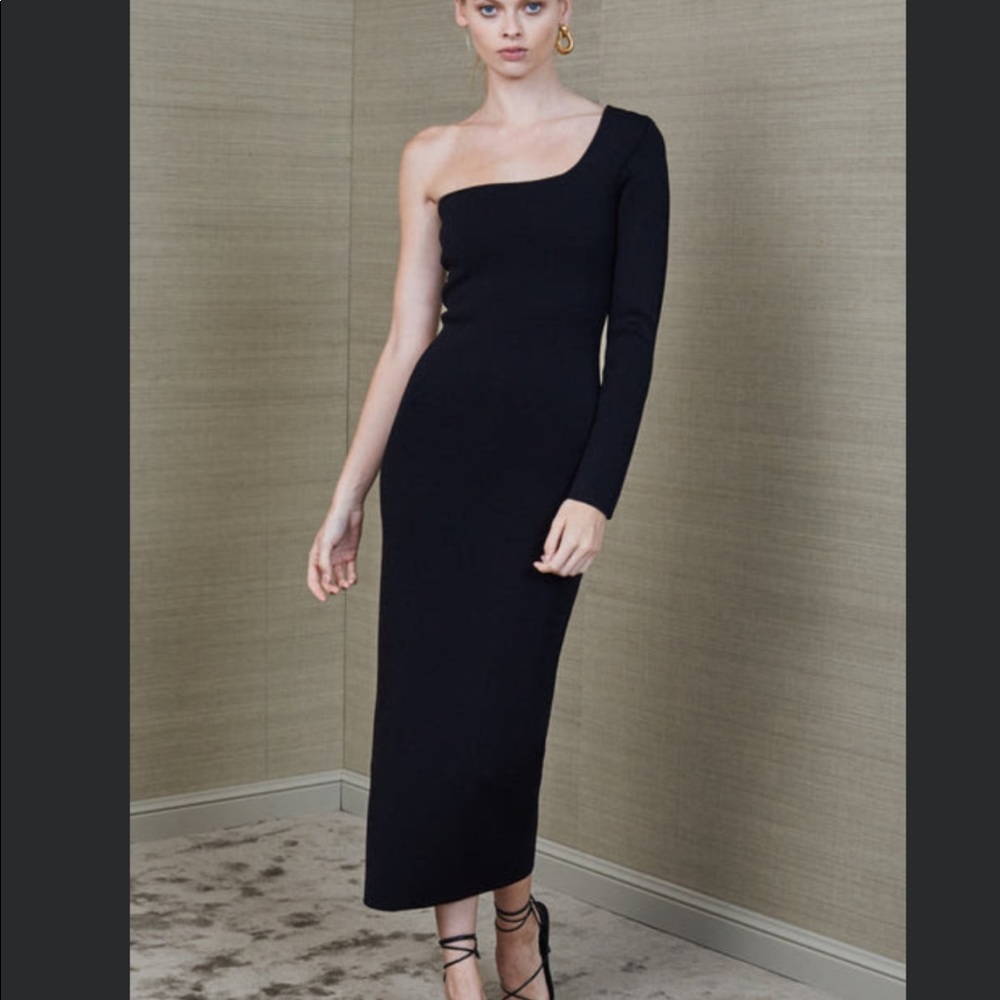 Perfect black tie one shoulder dress for weddings/events